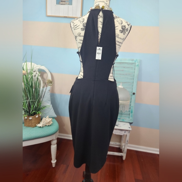 NWT Express Laser Cut Black Dress - Picture 8 of 11
